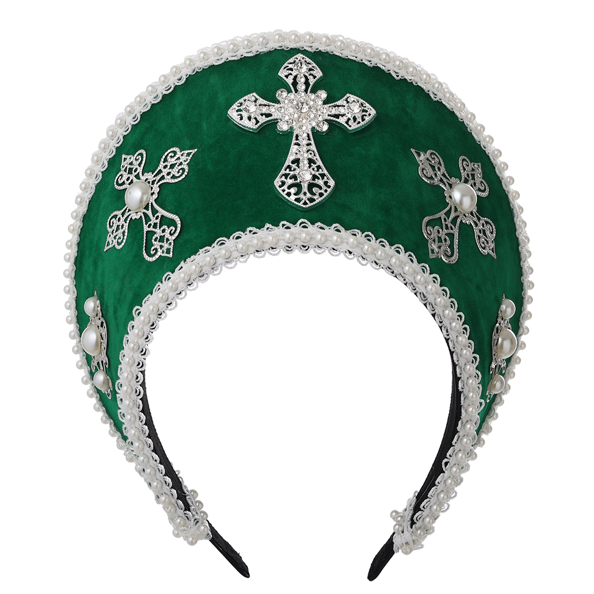 Badminton Victory - Women Cross Tudor Crown Renaissance Headpiece