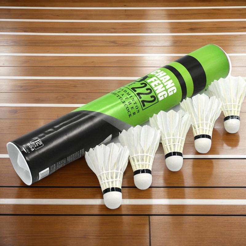Badminton Nylon Shuttlecock - 12PC Durable Badminton Shuttlecock Duck Feather